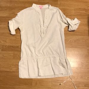 Lilly Pulitzer Linen Ruffle Tunic